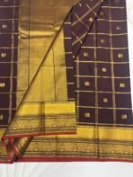 Premium Semi Silk Saree - Coffee Brown Saree - Image 3