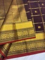 Premium Semi Silk Saree - Coffee Brown Saree - Image 4