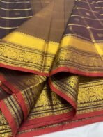 Premium Semi Silk Saree - Coffee Brown Saree - Image 2